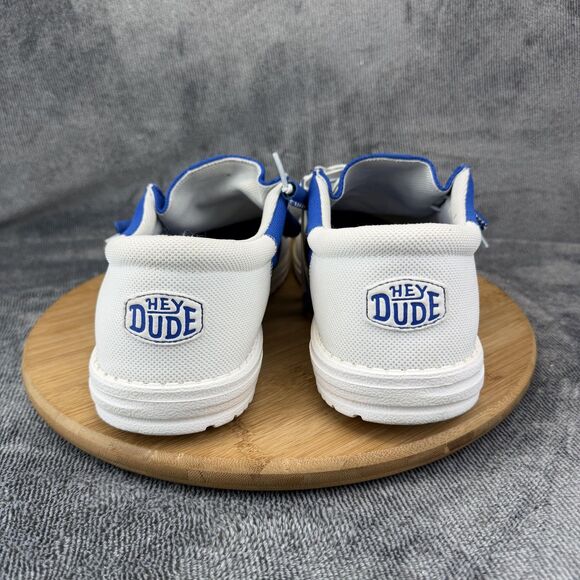 Hey Dude Wally Tri Kentucky Shoes Mens Size 15 White Wildcats Canvas Sneakers